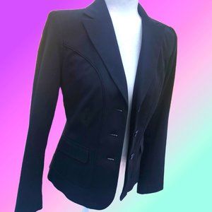 APT 9 Stretch Single Breasted 3 Button Tailored Black Jacket Sz 4 New w/o Tag